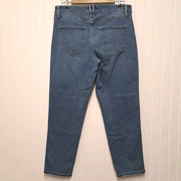 Knox Rose Ankle Jeans Womens 12 Blue Stretch Denim Mid Rise Chevron Side Stripe - Picture 2 of 14